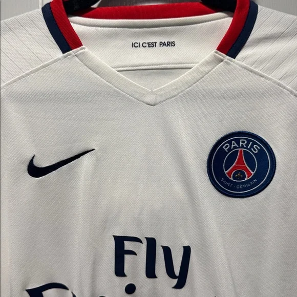 Nike PSG White Jersey with Red and Blue Accents - Picture 2 of 4